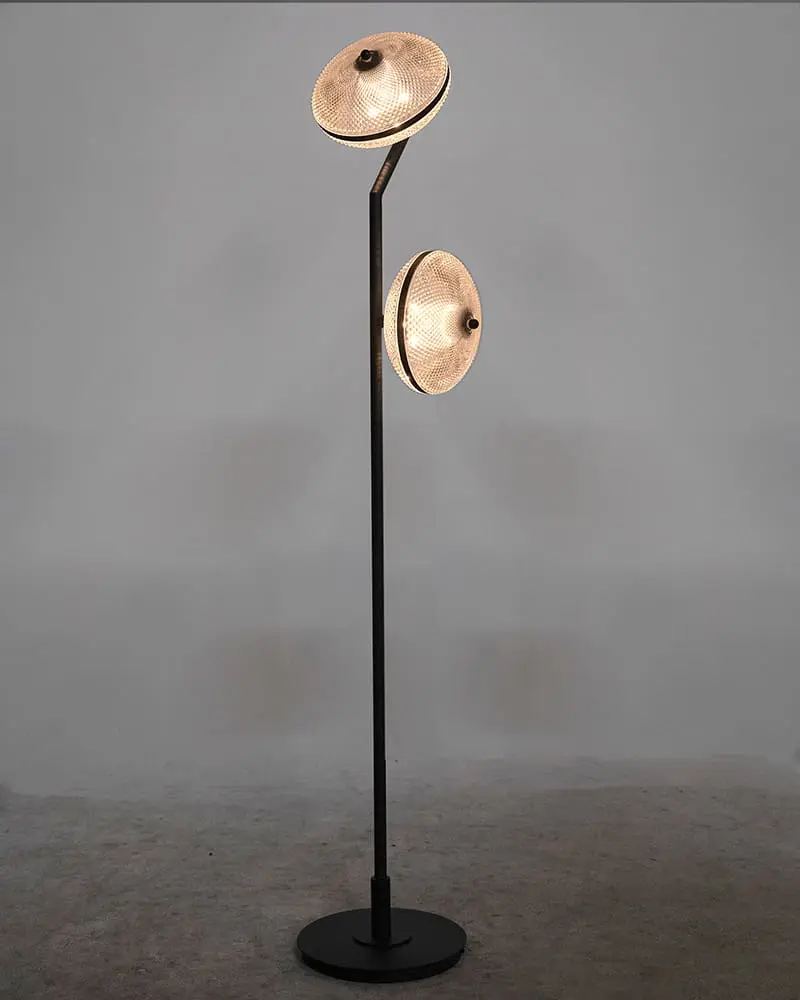 Gibson Floor Lamp, Black Iron