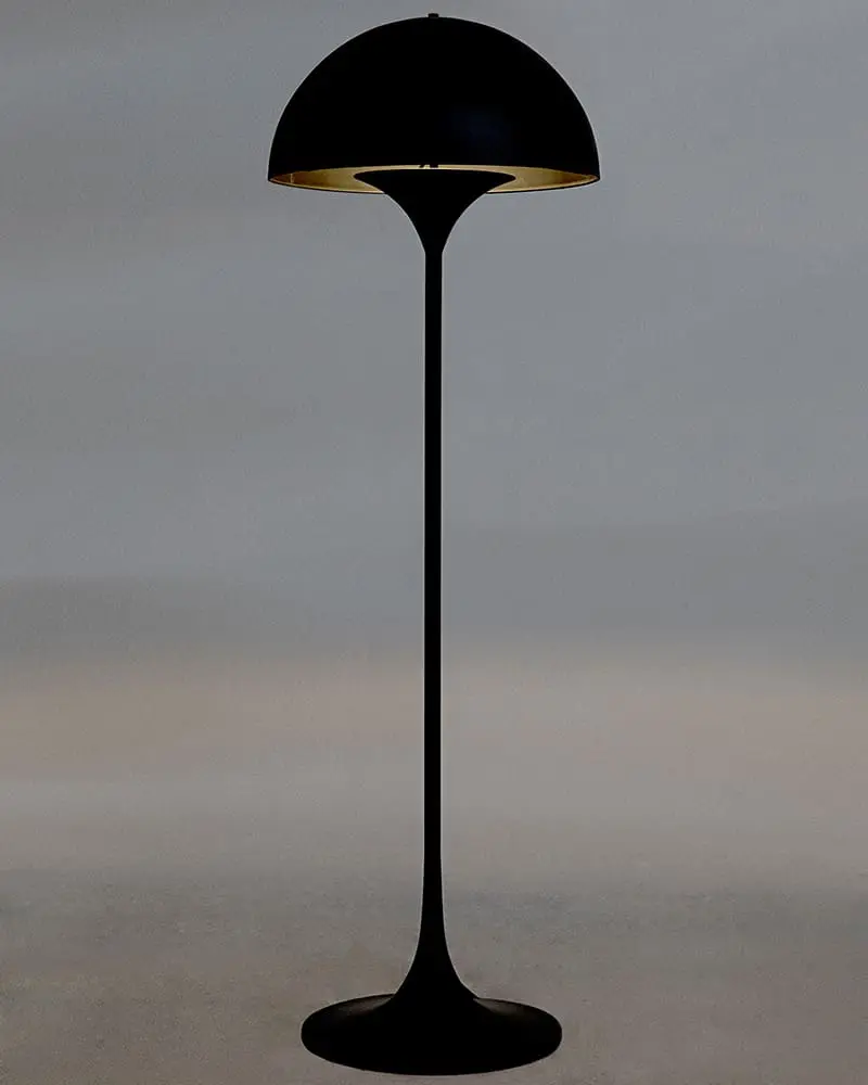 Cataracta Floor Lamp, Black Iron