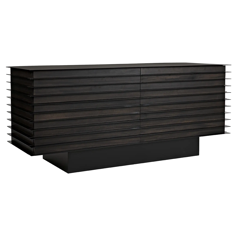 Elevation Sideboard, Ebony Walnut with Iron