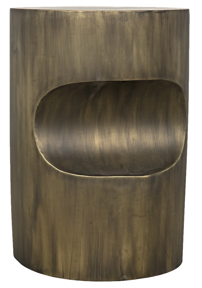 Margo Side Table, Iron with Aged Brass Finish